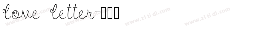 love letter字体转换